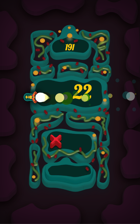 Crash Rocket: bacterium level