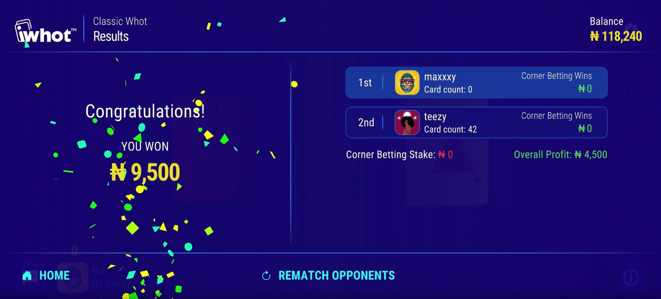 iWhot: match in progress